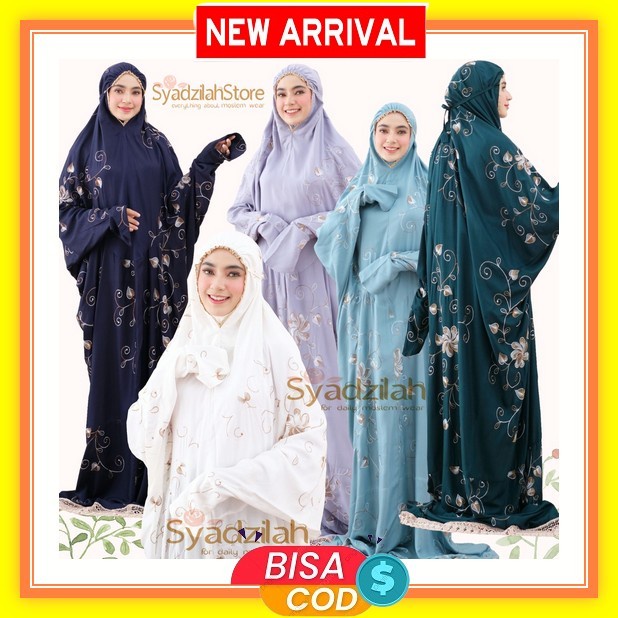 Mukena Lajuran Mukena Santri Mukena Terusan Mukena Putih Mukena Katun Adem Mukena Bordir Elegan Bord