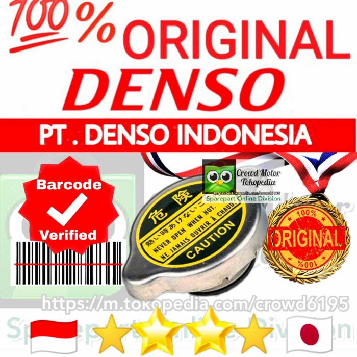 Tutup Radiator Kijang Super 5K Denso Asli Jepang Kode 039