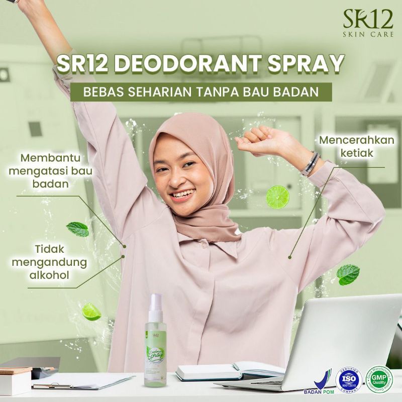[ORIGINAL] Deodorant spray SR12 || Deodorant premium sr12 | Deodorant herbal SR12 BISA COD Deodorant