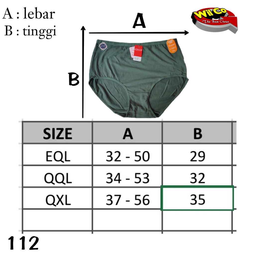 K112 - (Harga Per 1 Potong) CELANA DALAM WANITA JUMBO KATUN PAKAIAN DALAM PAKAIAN WANITA CD SOREX BIG SIZE EQL - QXL