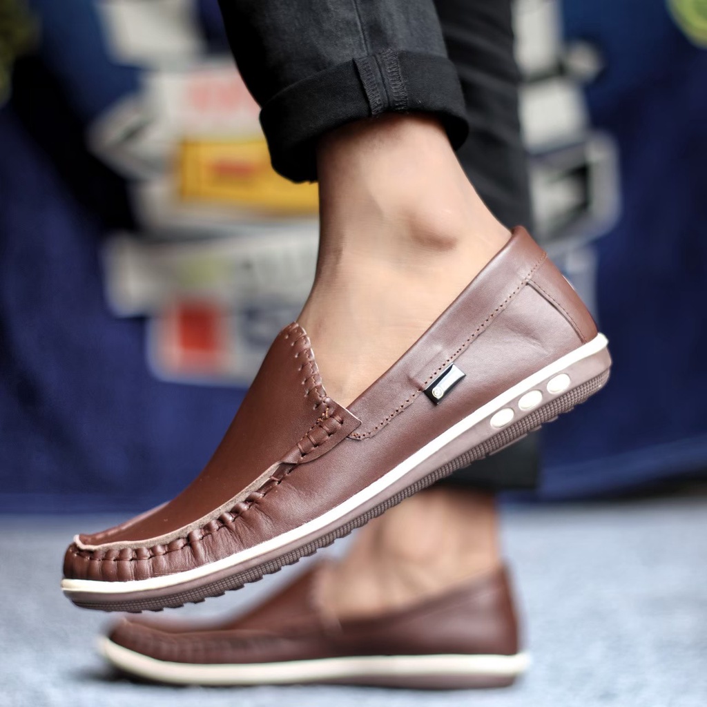 SEPATUS LIP ON PRIA DEWASA KULIT FORMAL CASUAL SLIP ON PRIA KERJA KANTOR GURU PNS PESTA RESMI NYAMAN || SepatuFormal Kulit PRIA Pentofel PANSUS