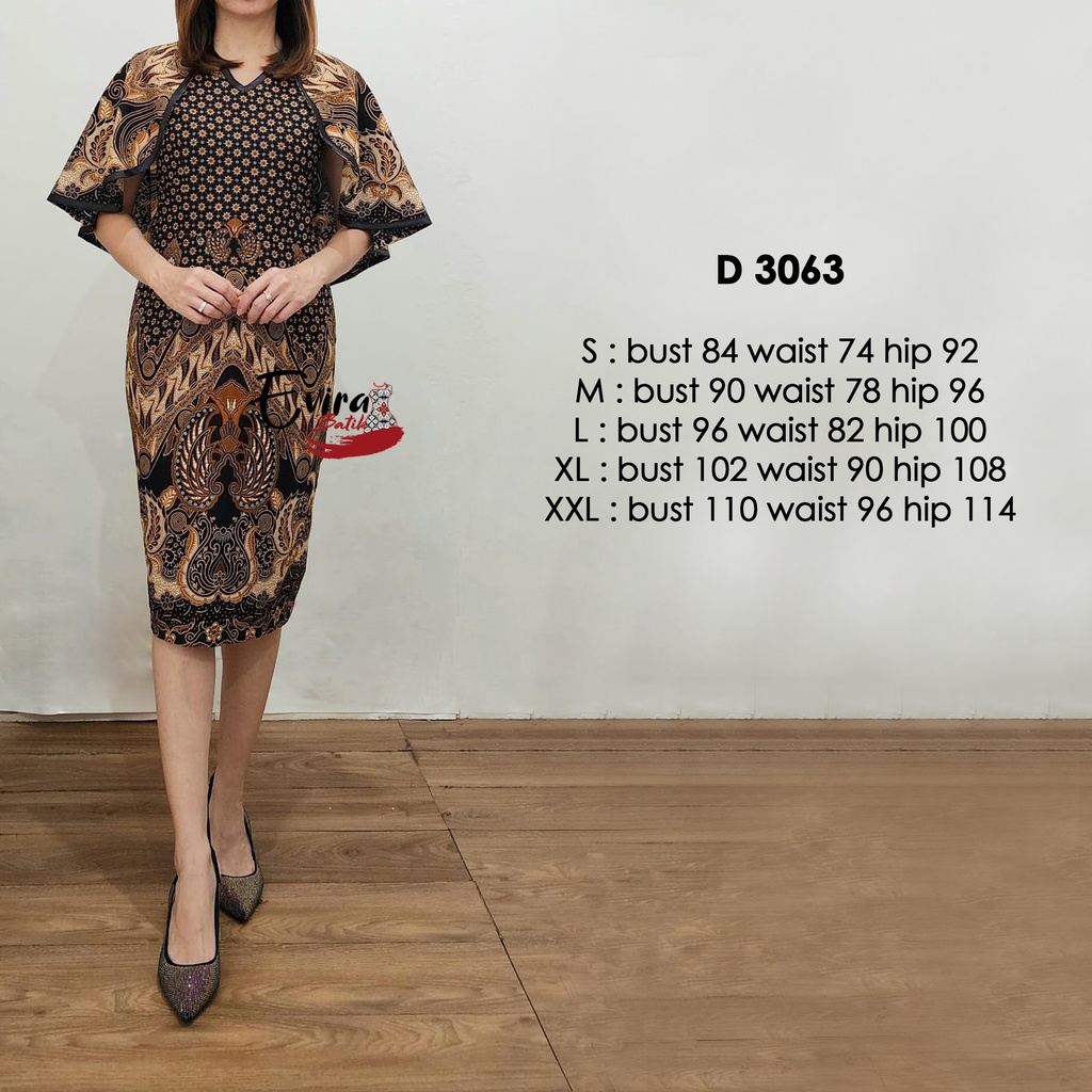 Dress Batik Modern Kode D 3063 / Outfit Kondangan / Batik Indonesia / Batik Couple / Baju Batik Set 