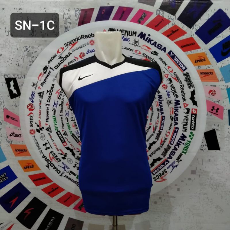 Singlet sepakbola tanktop futsal sleeve less sport atasan olahraga pria logo bordir kaos bola tanpa lengan lekbong futsal yukensi bulutangkis voli