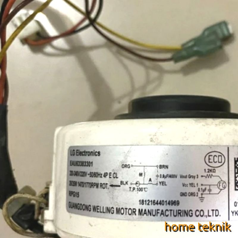 Motor fan ac LG smart inverter arus DC original