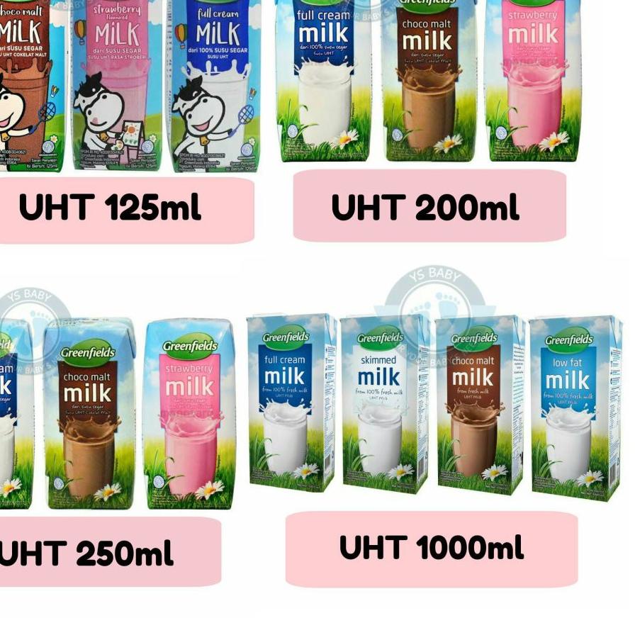 

❉ UHT Greenfields 125ml Perkarton isi 40 Greenfield ➩