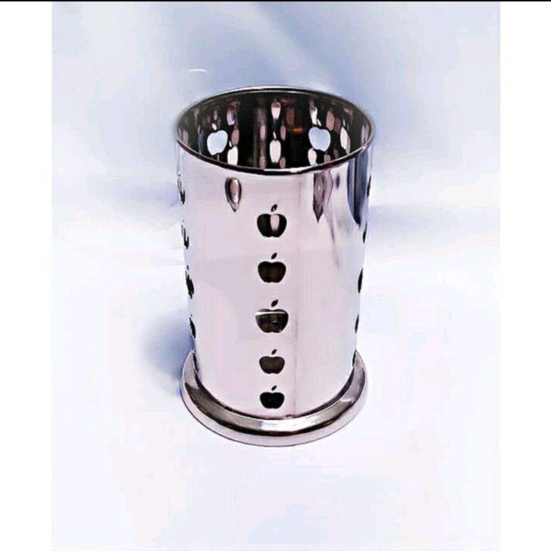 tempat sendok garpu stainless cutlery spoon holder tirisan motif apel / tempat peralatan makan stainless