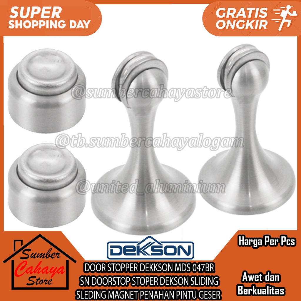 DOOR STOPPER DEKKSON MDS 047BR SN DOORSTOP STOPER DEKSON PENAHAN PINTU MAGNET SLIDING SLEDING GESER 