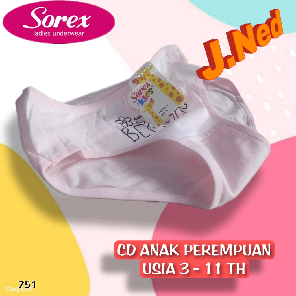 J751 CD ANAK WANITA SOREX CD ANAK PEREMPUAN SOREX CELANA DALAM ANAK