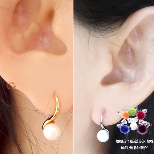 Anting Xuping Desi Model Bola Mutiara Korea Wanita Dewasa Bonus 1 Bros BonBon - Lovelybutik