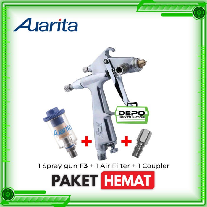 Terlaris Alat Cat Semprot 1Mm Auarita F3 Spray Gun Mini F-3