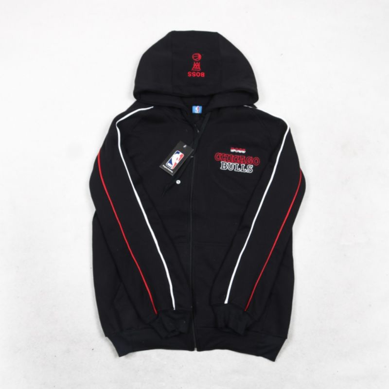 HOODIE ZIPPER CHICAGO BULLS X NBA FULL TAG LABEL CASUAL HYPE