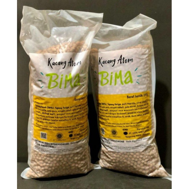 kacang atom bima kemasan 250g/500g