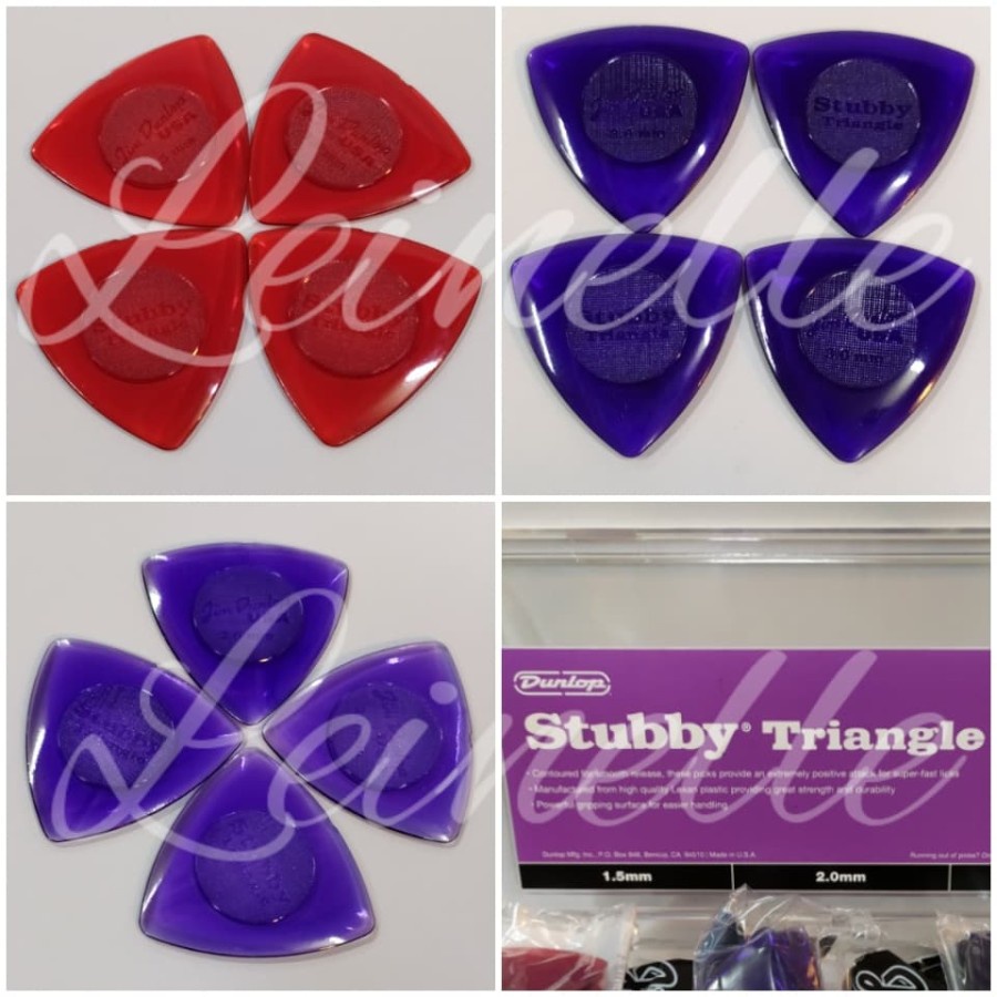 Pick Klaber Gitar Dunlop Stubby Triangle eceran
