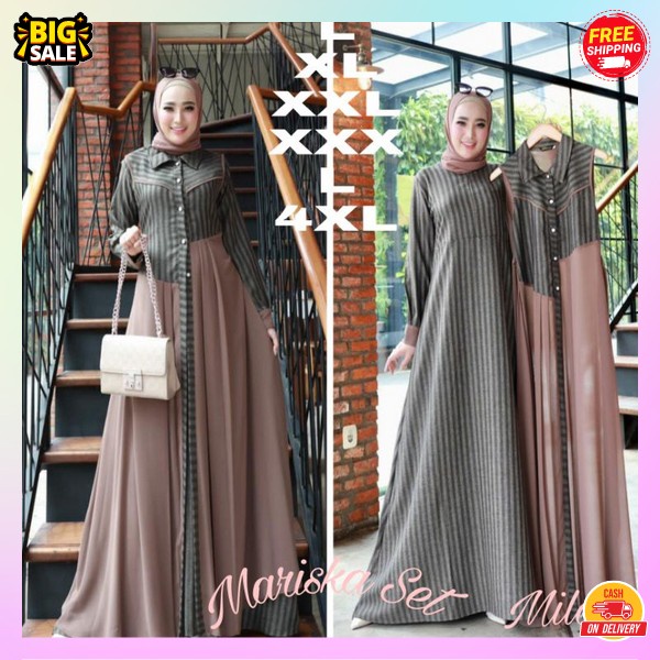 Gamid Kekinian Deress Wedding Party Kekinian Gamid Lebaran Fashionable Baju Gamis Perempuan Import T