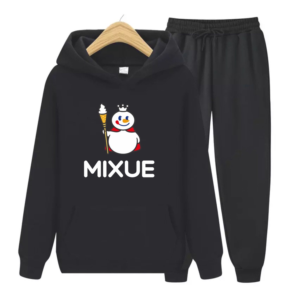 MIXUE ICE CREAM Sweater Hoodie Atasan Dan Setelan Anak  Usia 4-14 Tahun Bisa Bayar Ditempat COD