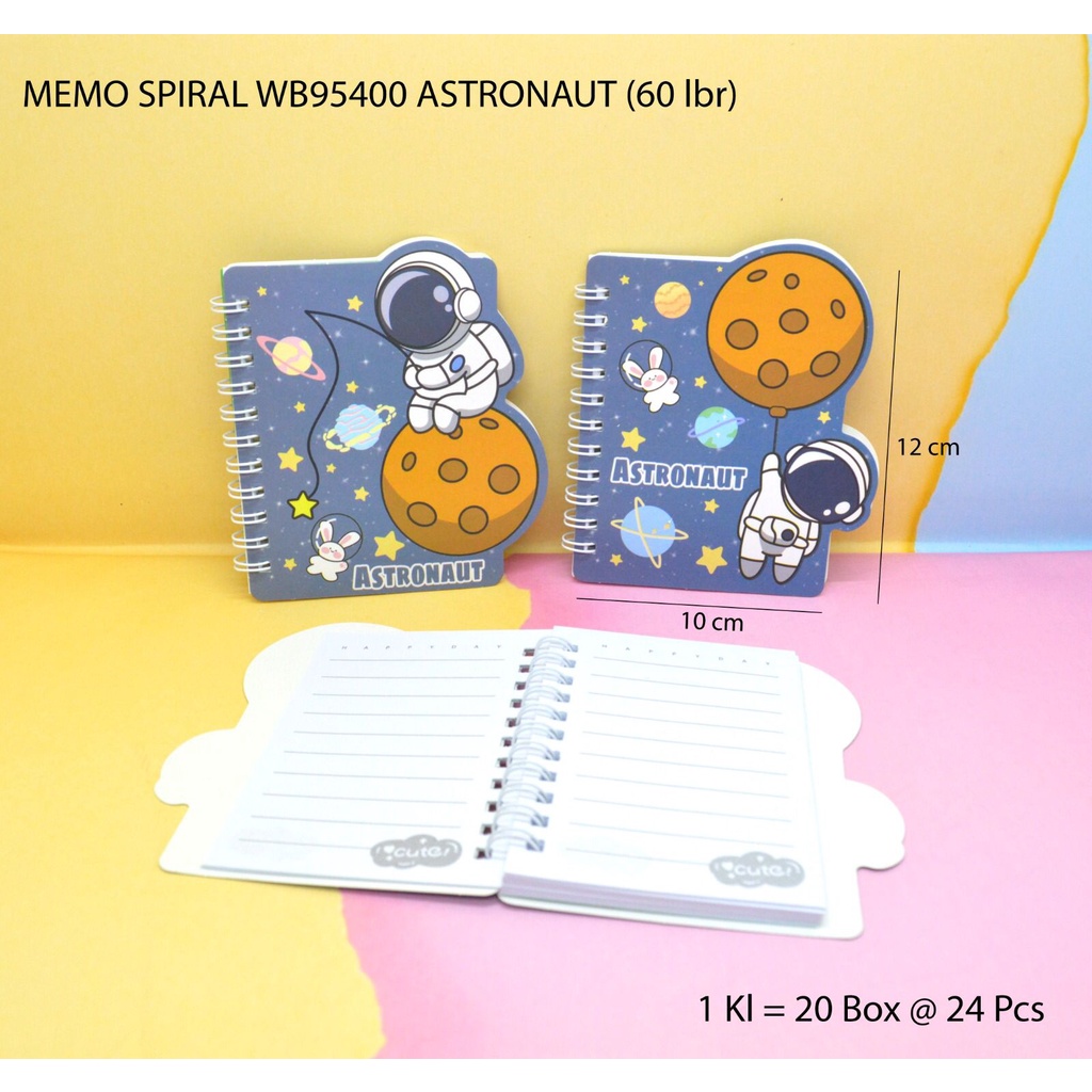 

Notebook Ring Mini / Memo Spiral Motif Lucu