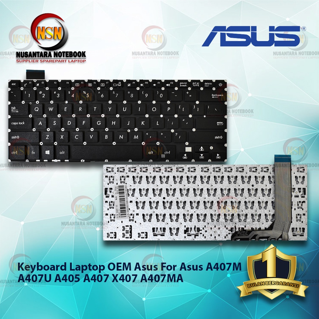 Keyboard OEM Laptop For Asus A407M A407U A405 A407 X407 A407MA