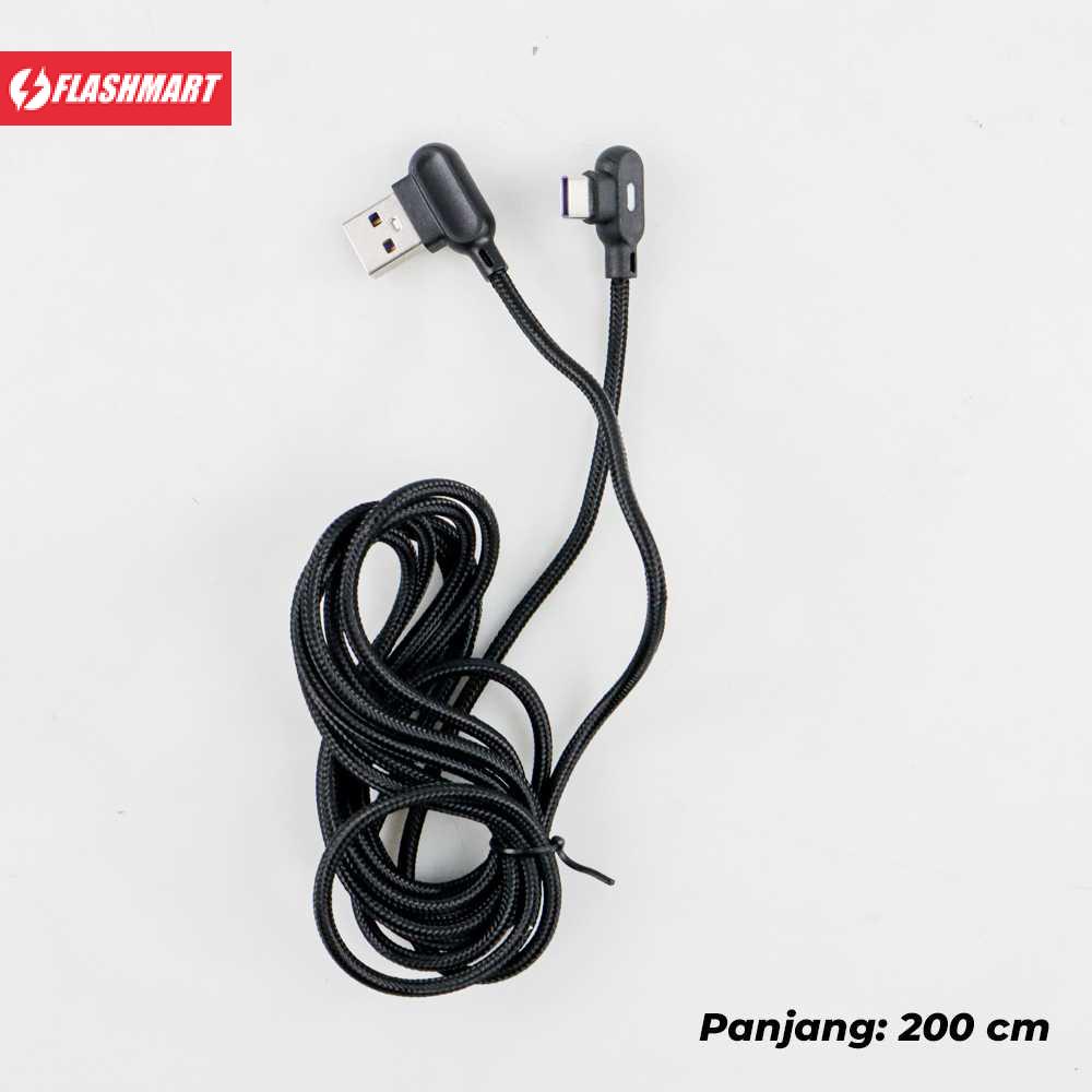 Flashmart UGI Kabel Charger L Shape 2.4 A 2 m - W-009