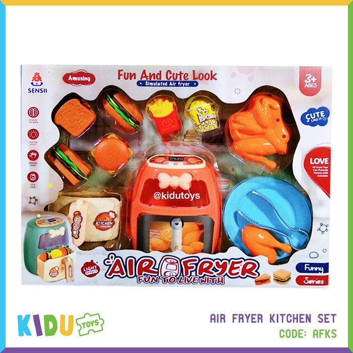 Mainan Masak Masakan Anak Air Fryer Kitchen Set Kidu Toys