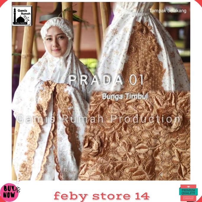 MUKENA WANITA DEWASA PRADA BAHAN KAIN SUTRA MODERN