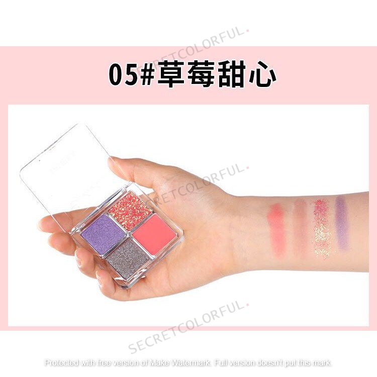 LAMEILA 4 Warna Eyeshadow Matte and Shimmer AVOCADO Eyeshadow Palette Waterproof Longlasting Makeup