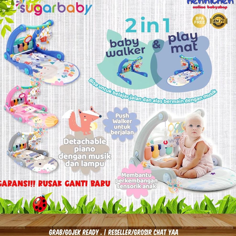 TERBAIK SUGAR BABY 2in1 WALKER PLAYMAT SUGARBABY BABY WALKER DAN PLAYMAT BAYI