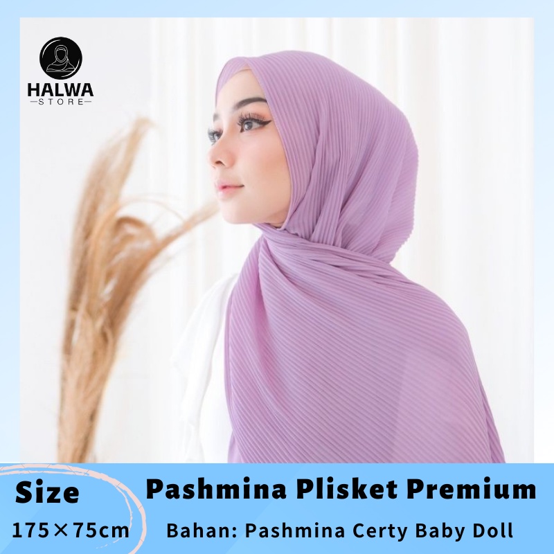 Pashmina Plisket Premium Jilbab Plisket Pashmina Premium Pashmina Ceruty Baby Doll Hijab Plisket Pas