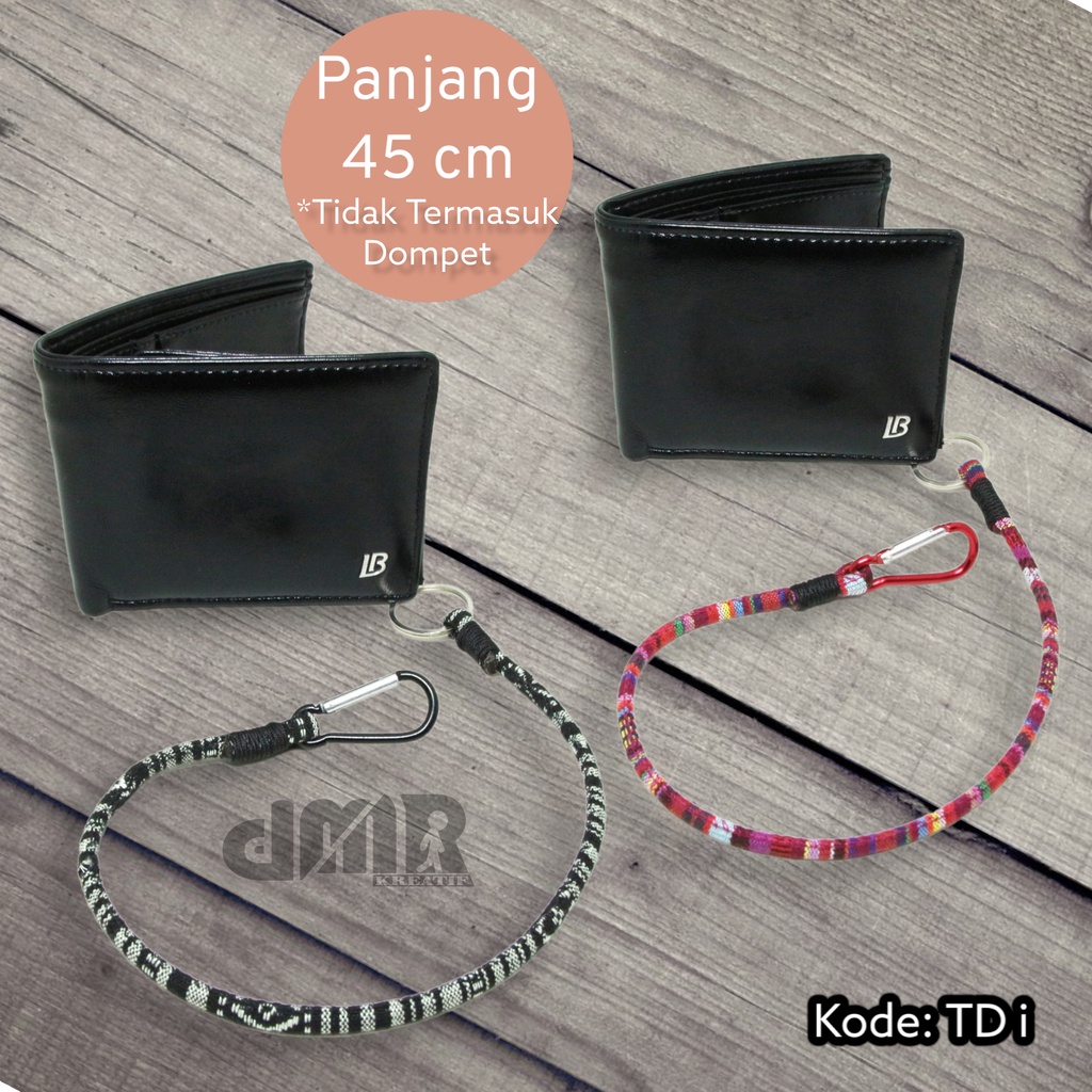 Rantai Tali Dompet Pria Tenun Etnik Punk Prusik Custom Pria Wanita Wallet Chain Rante Gantungan
