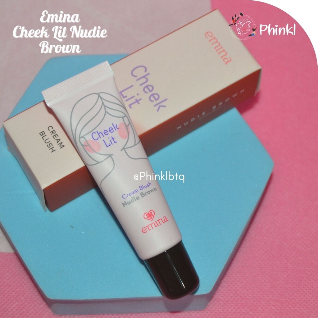 `ღ´ PHINKL `ღ´ ╰☆☆ 𝔢мιℕά ☆☆╮ Emina cheek lit blush on cream perona pipi alami cocok untuk remaja