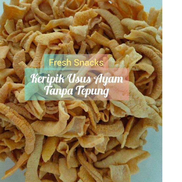 

✈ 450GR KERIPIK USUS AYAM ORIGINAL TANPA TEPUNG kripik Diet Keto FRESH SNACKS ➼