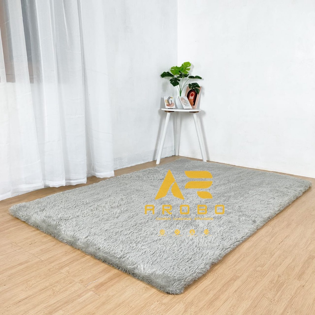 Karpet Bulu Rasfur Anti Slip 180 x 180 Cm Tebal 3 Cm