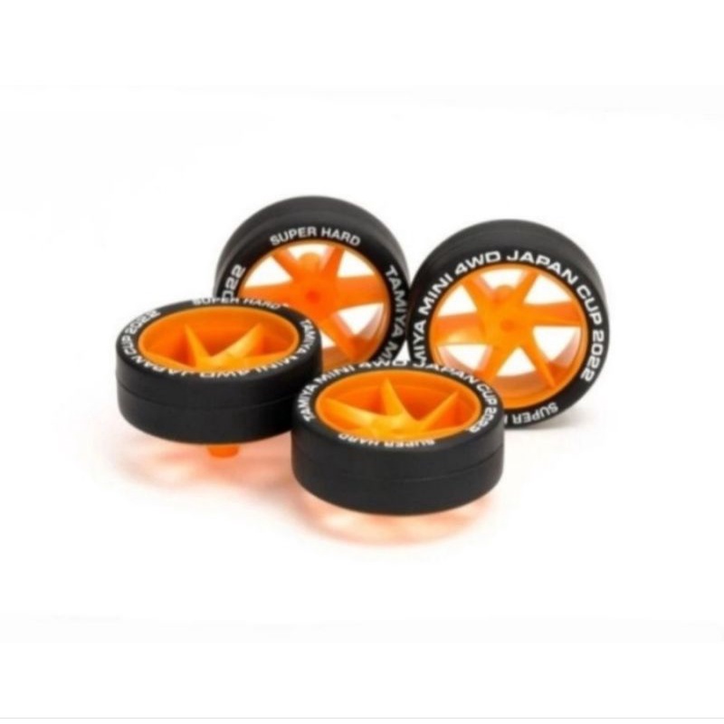 TAMIYA 95152 SUPER HARD LOW PROFIL TIRE &amp; WHEEL SET (SPIRAL J CUP 2022)ORIGINAL TAMIYA