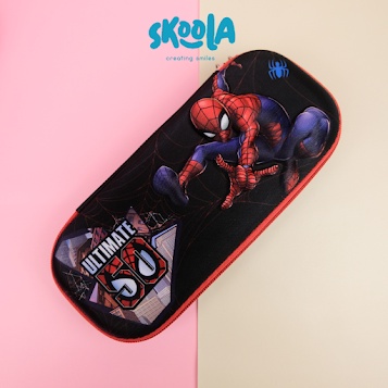 Skoola Tempat Pensil Anak Laki - Laki Hardtop 3D Lucu Spiderman Dinosaurus Rocket Astronot - Tepen