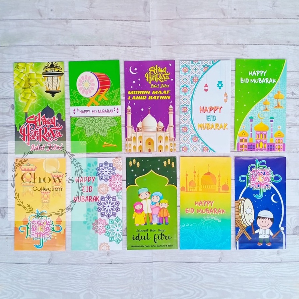 10pcs Amplop Angpao Lebaran Idul Fitri Kartun Disney Dewasa Panjang L