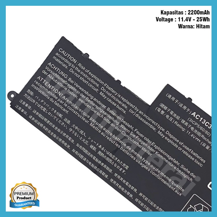 Original Baterai Acer Aspire E11 E3-111 E3-112 ES1-111 ES1-420 AC13C34