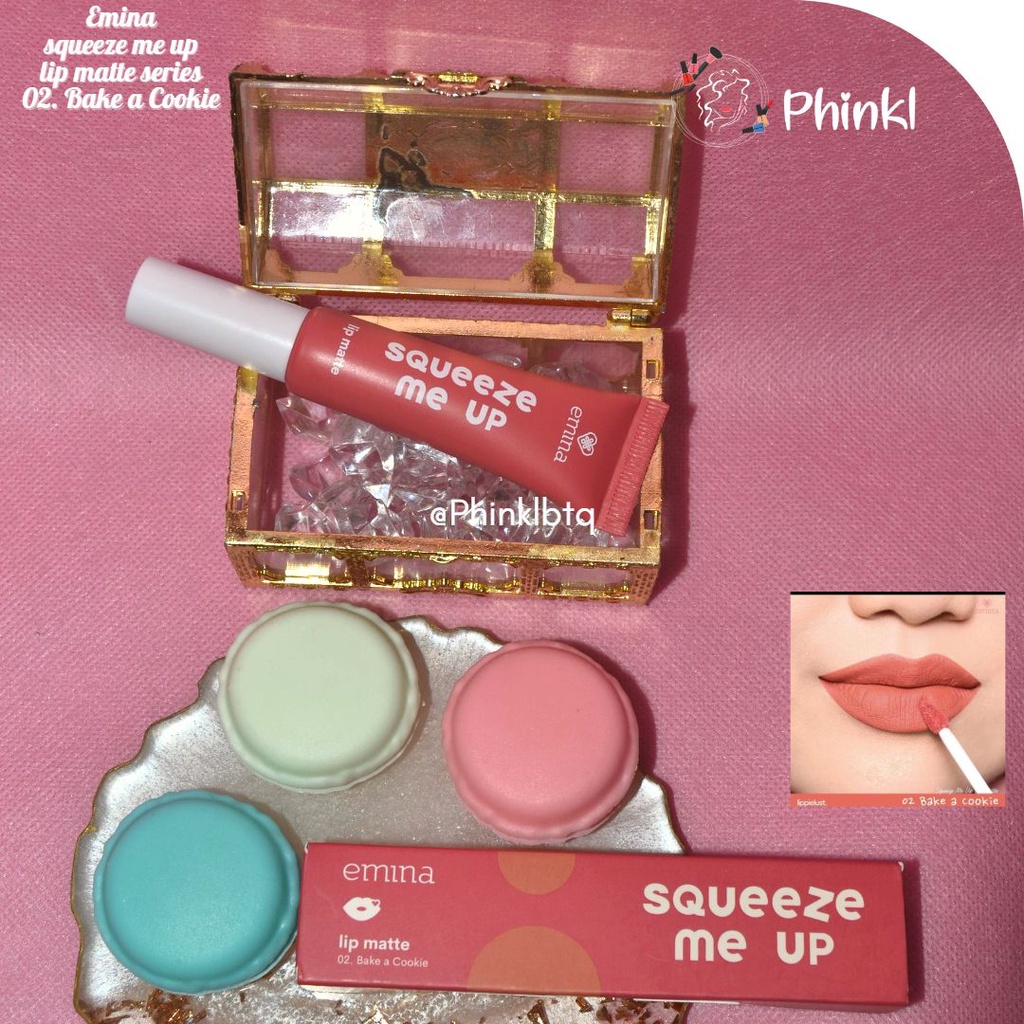 `ღ´ PHINKL `ღ´ ╰☆☆ 𝔢мιℕά ☆☆╮Emina Squeeze Me Up Lip Matte lipstick unik untuk remaja lembut tidak bikin bibir kering