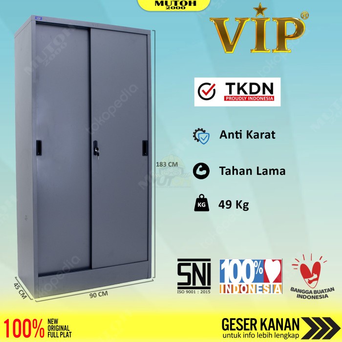 

Lemari Arsip Lemari Besi Pintu Sliding Geser Vip V-603 - Ambil Ditoko Star Seller