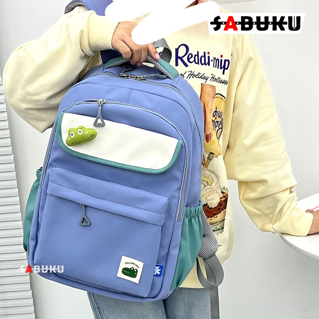 Tas Ransel Backpack Pria Wanita Fashion Korea Tas Sekolah Anak  SD SMP SMA Tas Punggung Pria Kekinian Terbaru - 284