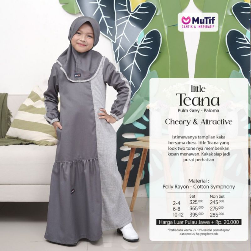 Sarimbit Mutif 2023 Sarimbit Mutif Teana Plum Grey Paloma Gamis Teana Koko Zidan