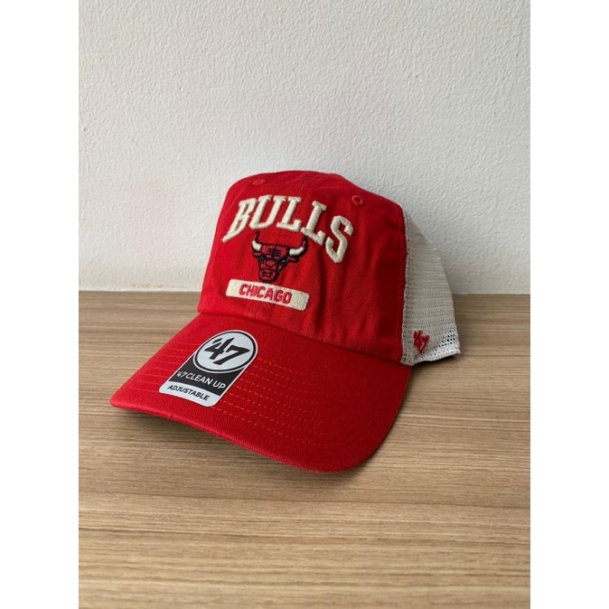 Topi Original 47 Brand Clean Up Trucker Chicago Bulls Red Morgantown