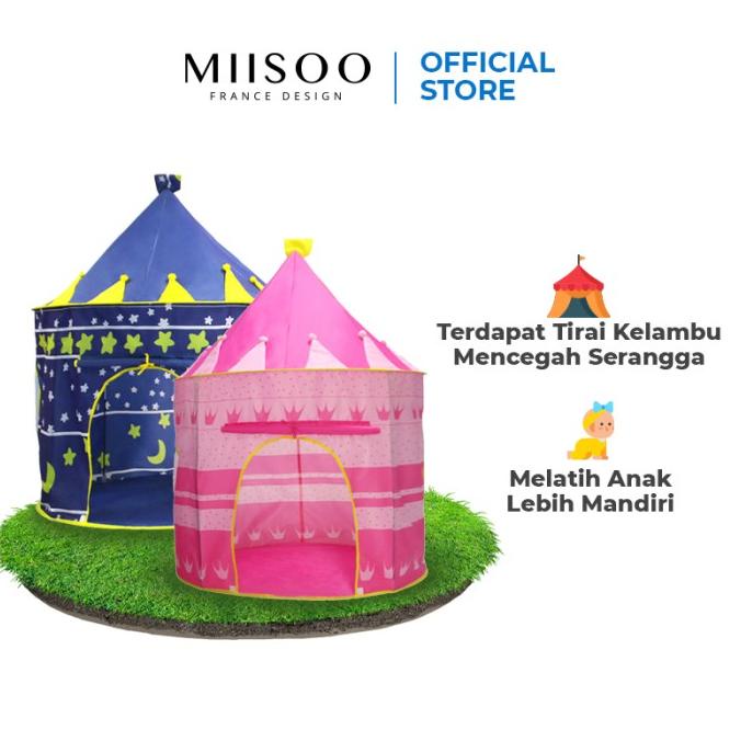 MIISOO Tenda Bermain Anak Model Castle Kids Portable Tent Polyester