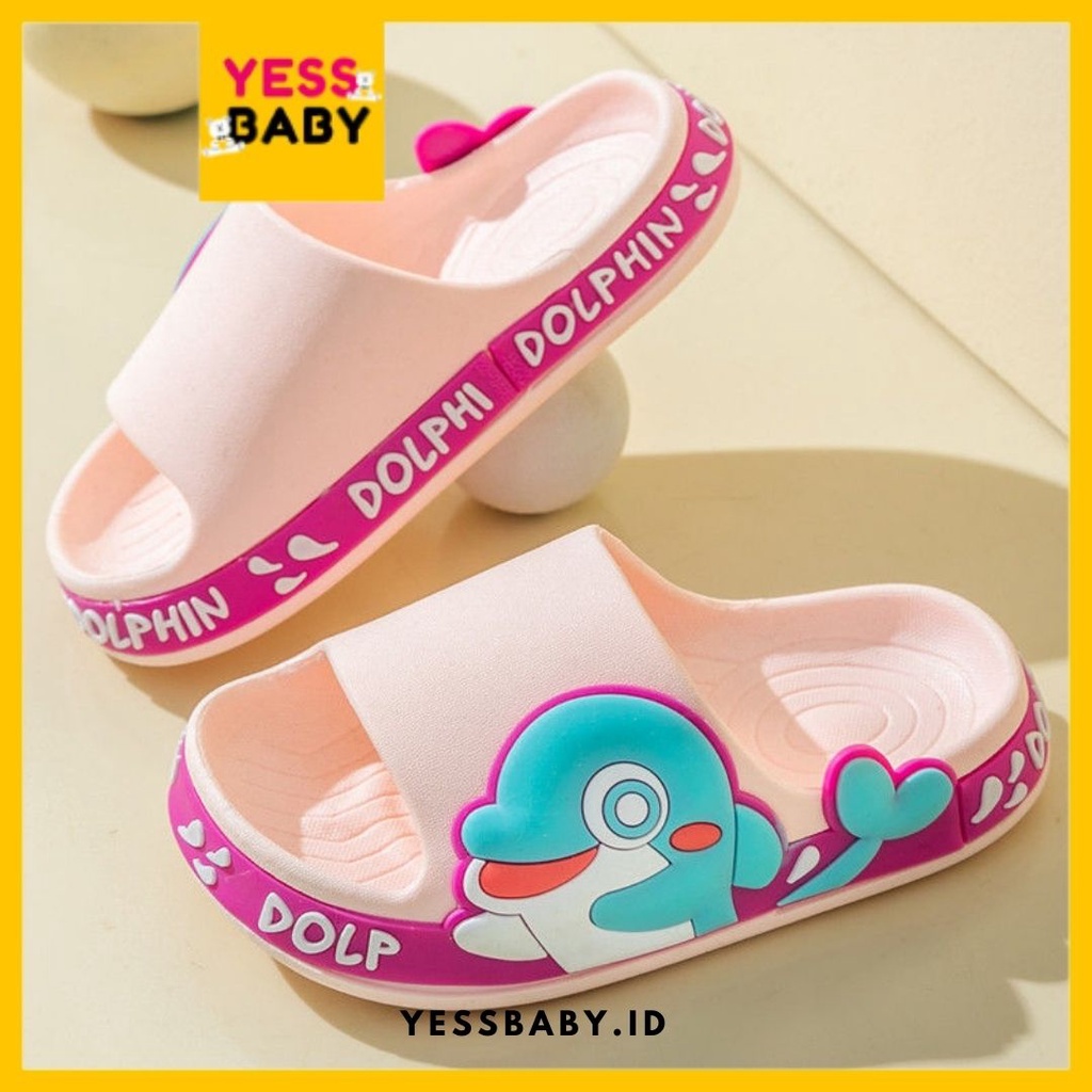 [COD] yessbaby DOLPHIN Sandal Anak Laki-laki Perempuan Import Bahan Lembut Termurah Kekinian Sendal Casual