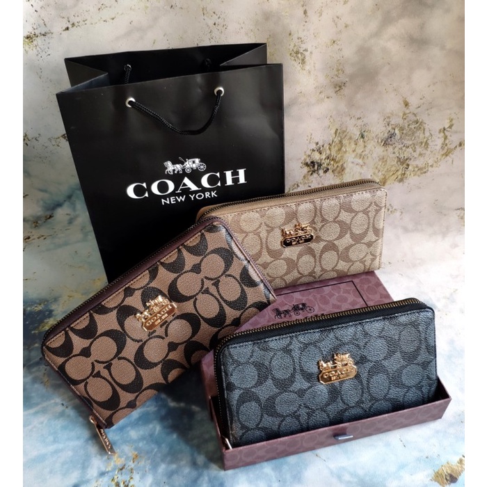 dompet wanita Coach t Free Box Hitam BOX Q1R2 murah premium tahan lama lucu terlaris tipis termurah 