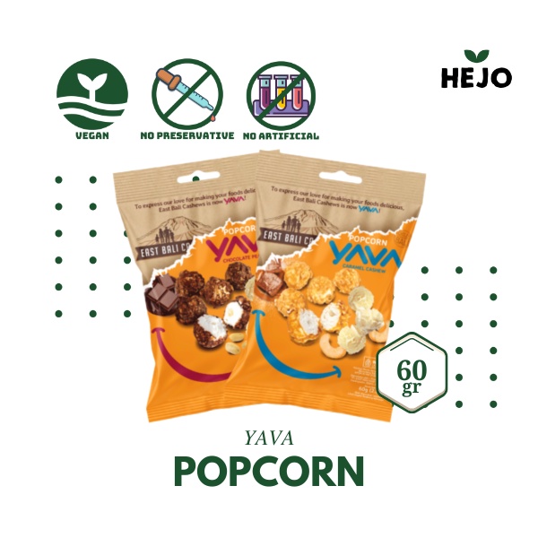 

East Bali Cashew / Yava - Popcorn with Cashew / Cemilan Popcorn Sehat