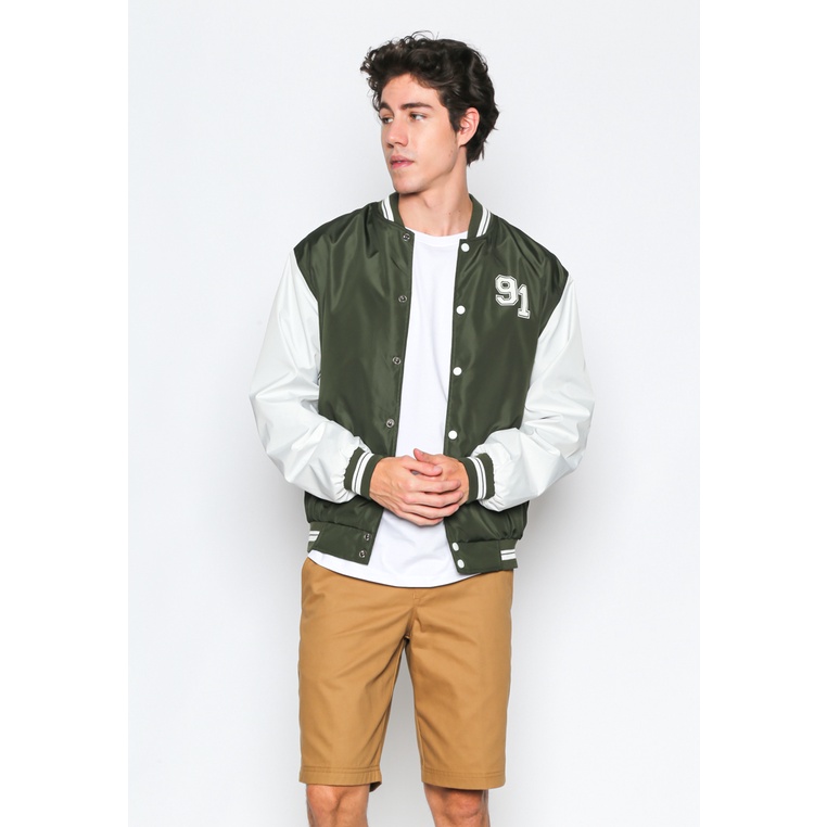 KENT&CREW Jaket Bomber Pria Hijau Olive - C-BBBG05-G9