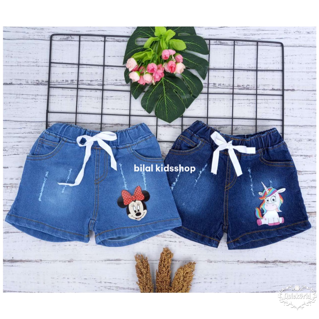 STELAN HOTPANTS ANAK / ONESET ANAK / STELAN MOTIF UNICORN ( HARGA SATUAN )