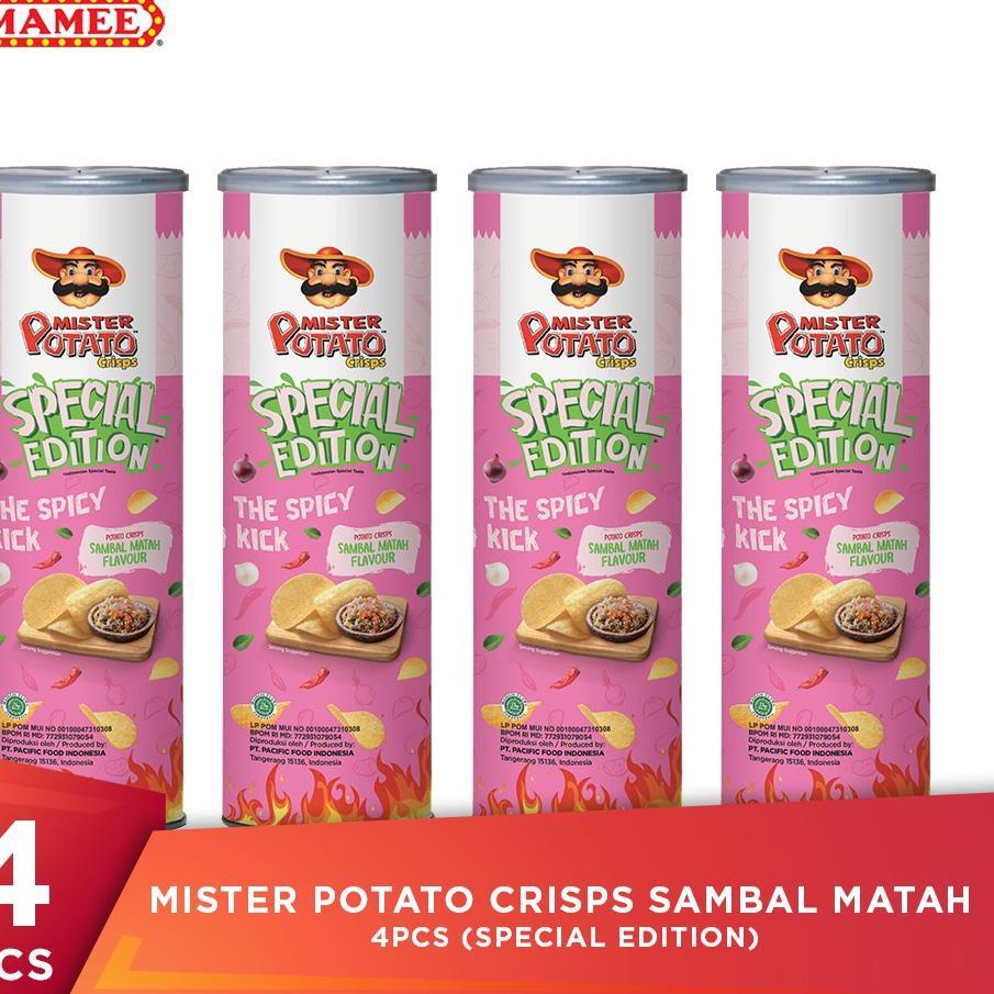 

Stock ready Mister Potato Crisps Sambal Matah - 4 Pcs (Special Edition)