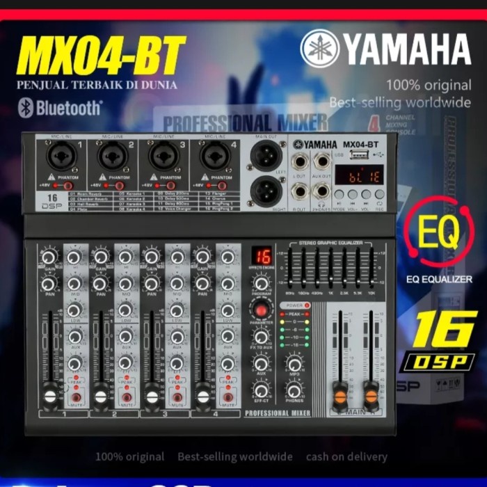 Mix Yamaha Mixer Mx04 Bt 4 Channel Mixer Eq 16 Dsp Bluetooth Mp3