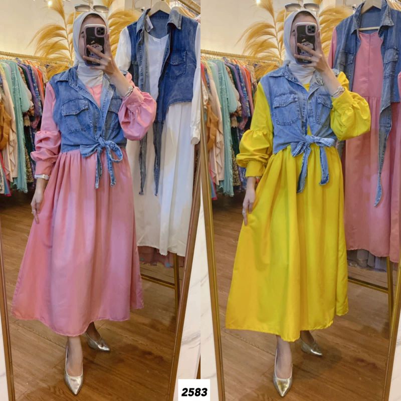 2583 - Gamis Tali Jeans