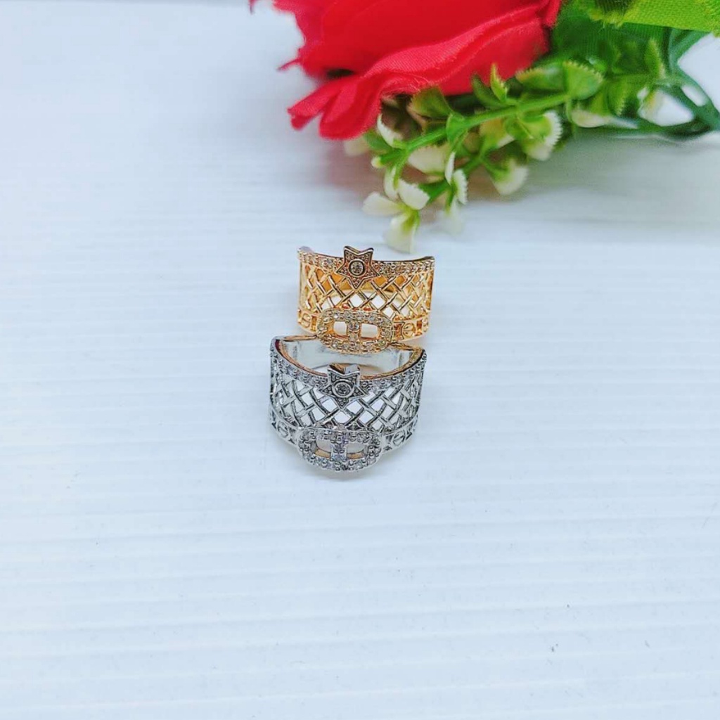 Cincin Xuping Permata Lapis Emas Perhiasan Fashion 3121/3122